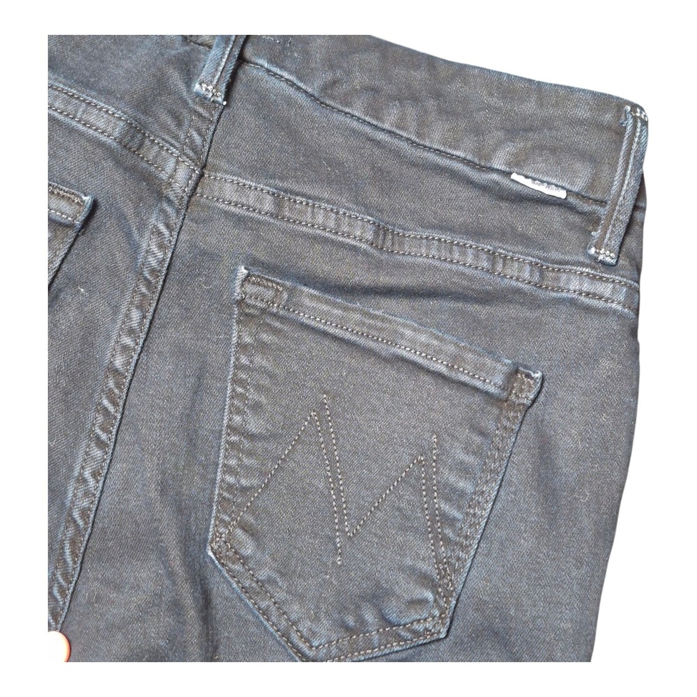 Mother Womens 25 The Pixie Ankle Fray Skinny Jeans Holding Hands Raw Hem‎ Blue